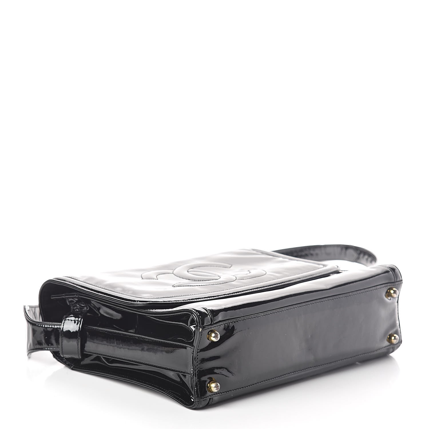Chanel Patent CC Flap Shoulder Bag Black 4 of 9