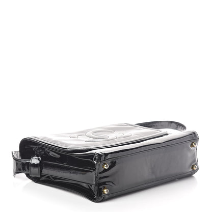Chanel Patent CC Flap Shoulder Bag Black 4 of 9