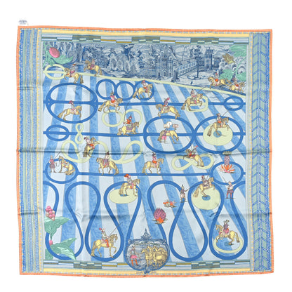 Hermes Silk Passades et Serpentines Double Face Scarf 90 1 of 3