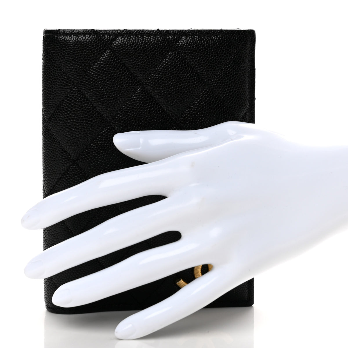 Chanel Caviar Quilted CC Passport Holder Black 2 of 10