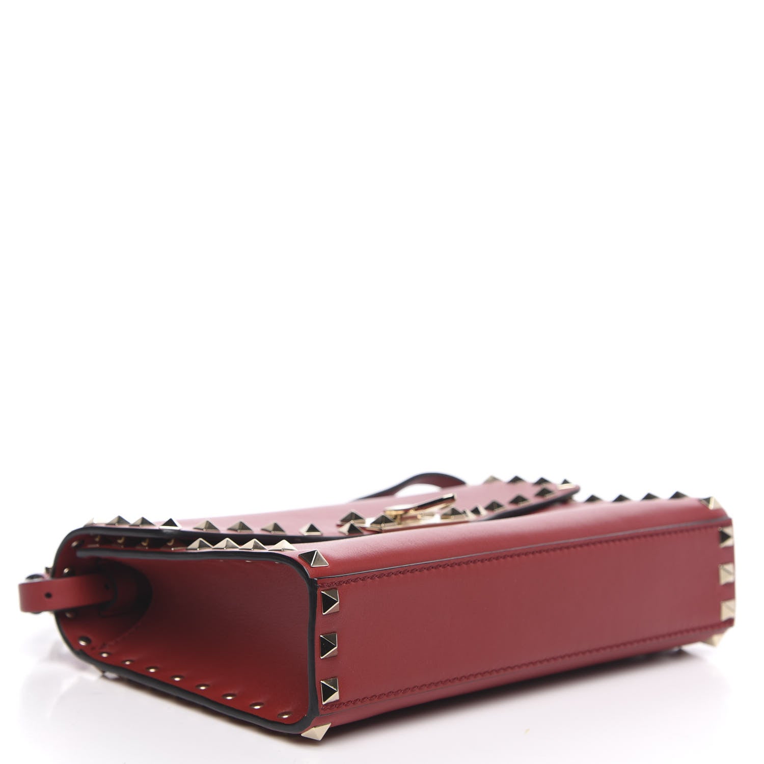 Valentino Garavani Vitello Medium Rockstud Flip Lock Crossbody Bag Rosso Valentino 4 of 9