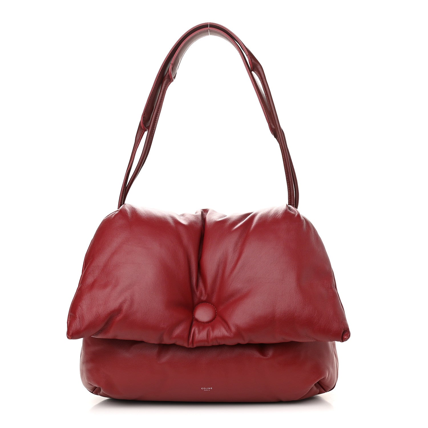 Celine Smooth Lambskin Medium Pillow Flap Burgundy 1 of 11