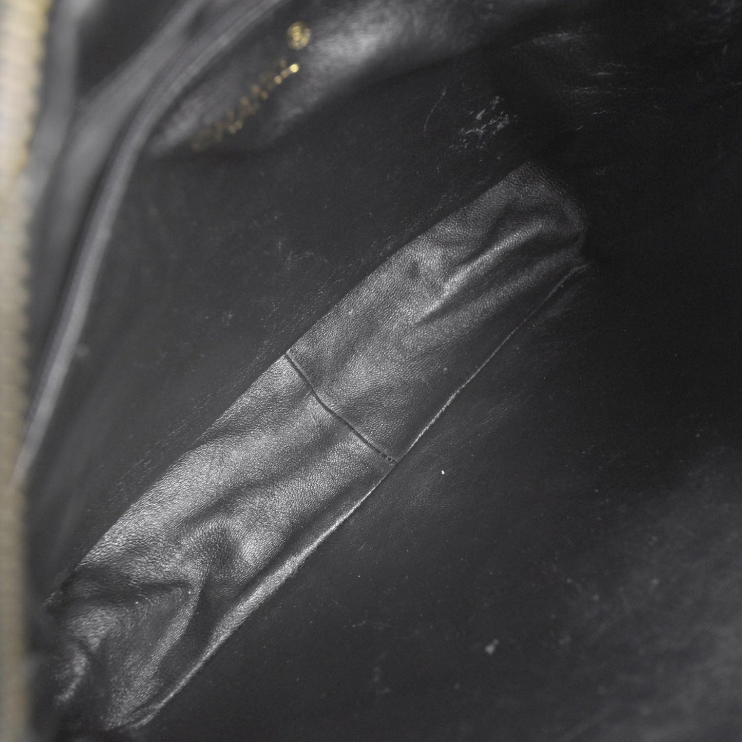 Lambskin Quilted Camera Tassel Bag Black