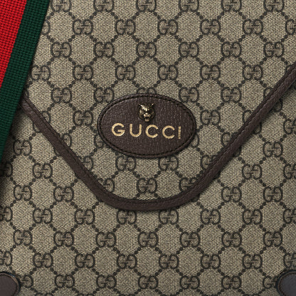Gucci GG Supreme Monogram Web Medium Neo Vintage Flap Messenger Bag Beige New Acero 9 of 11