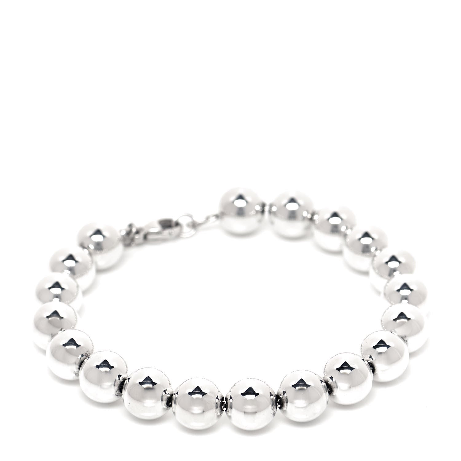 Tiffany Sterling Silver 8mm HardWear Ball Bracelet 2 of 10
