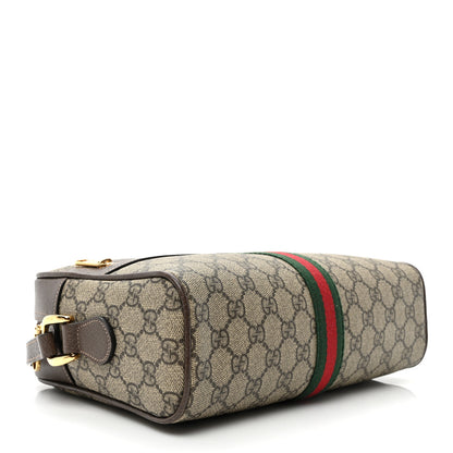 Gucci GG Supreme Monogram Web Small Ophidia Shoulder Bag Brown 4 of 9