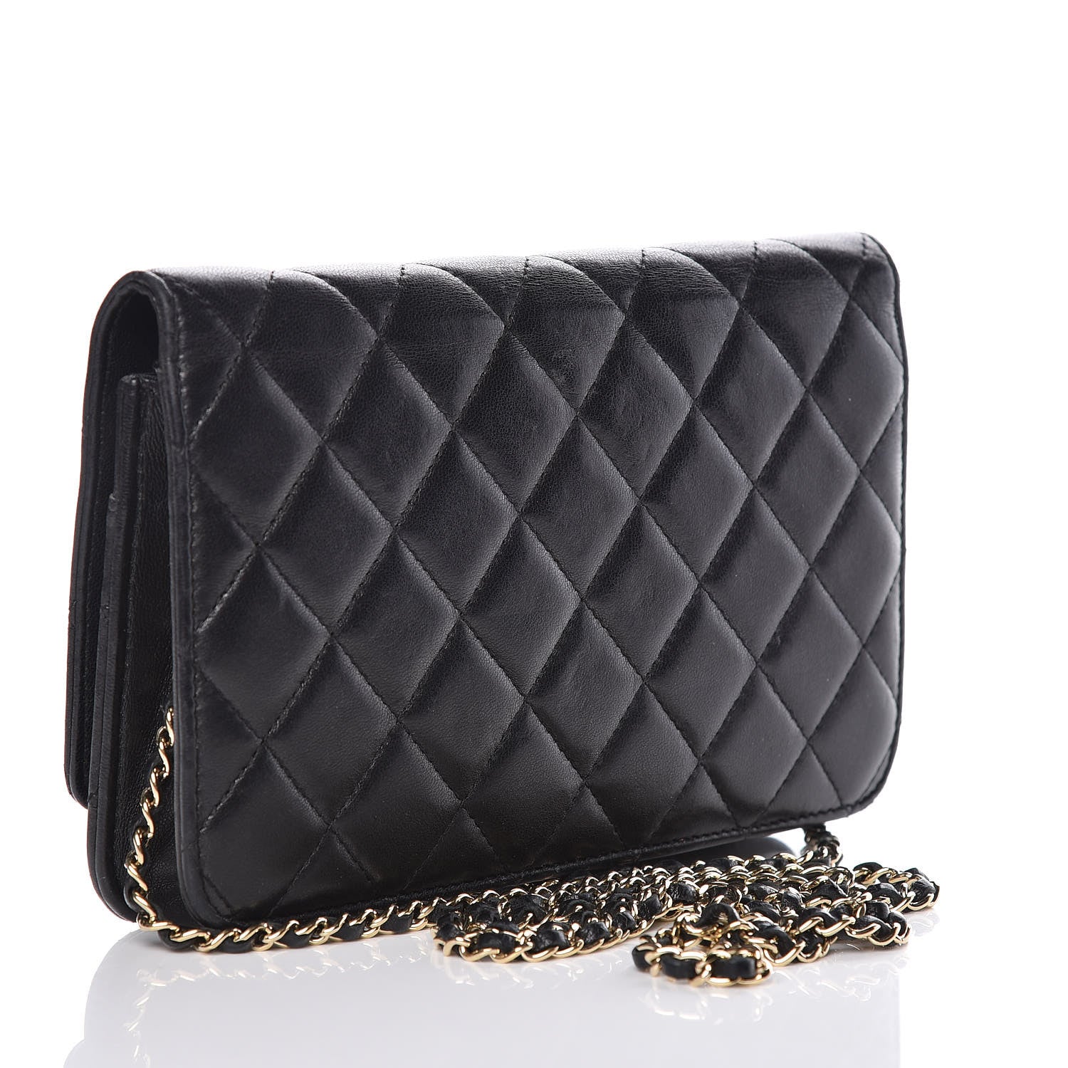 Chanel Lambskin Quilted Golden Class Wallet on Chain WOC Black 3 of 16