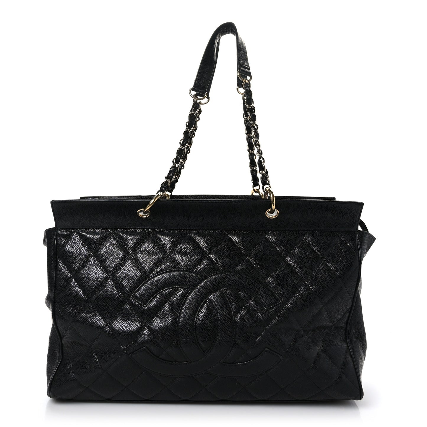 Caviar Quilted Timeless XL Weekender Bag Black