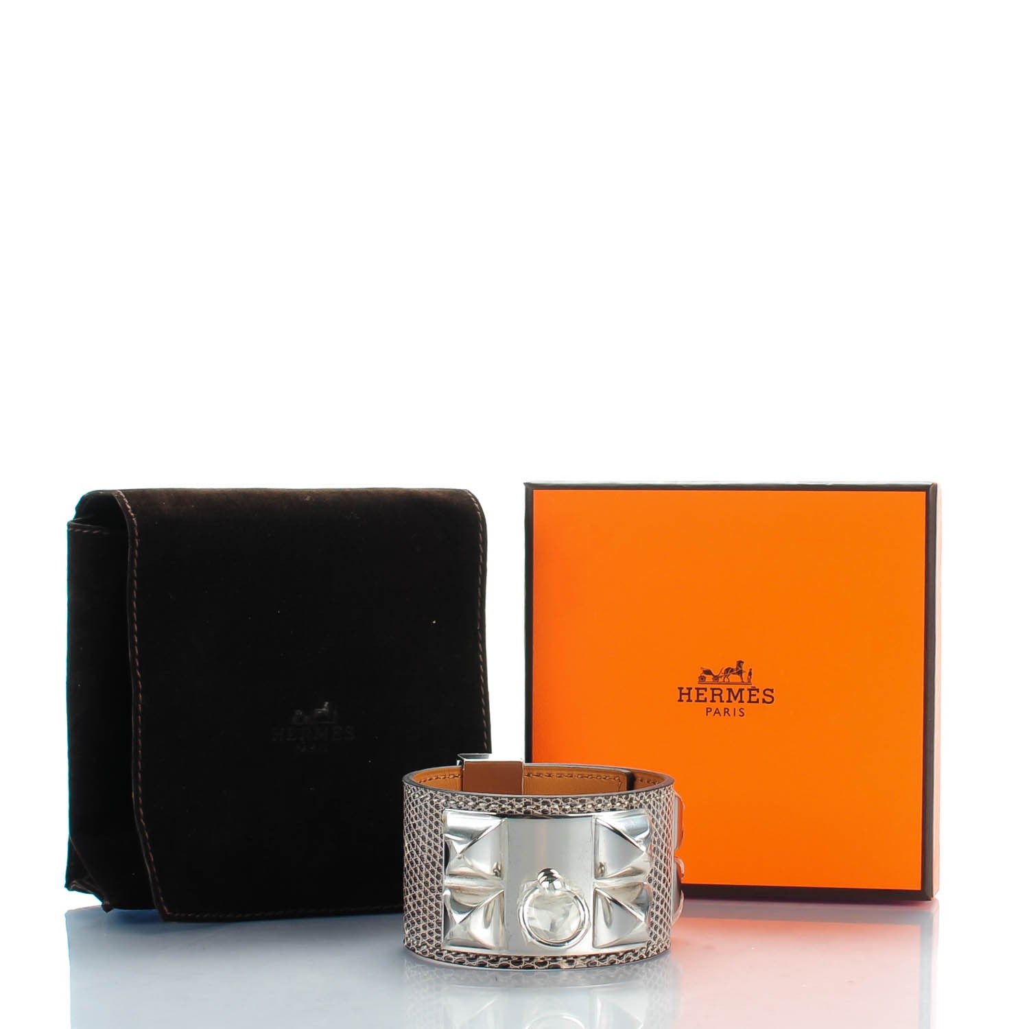 Hermes Lizard Collier De Chien CDC Bracelet S Ombre 8 of 8