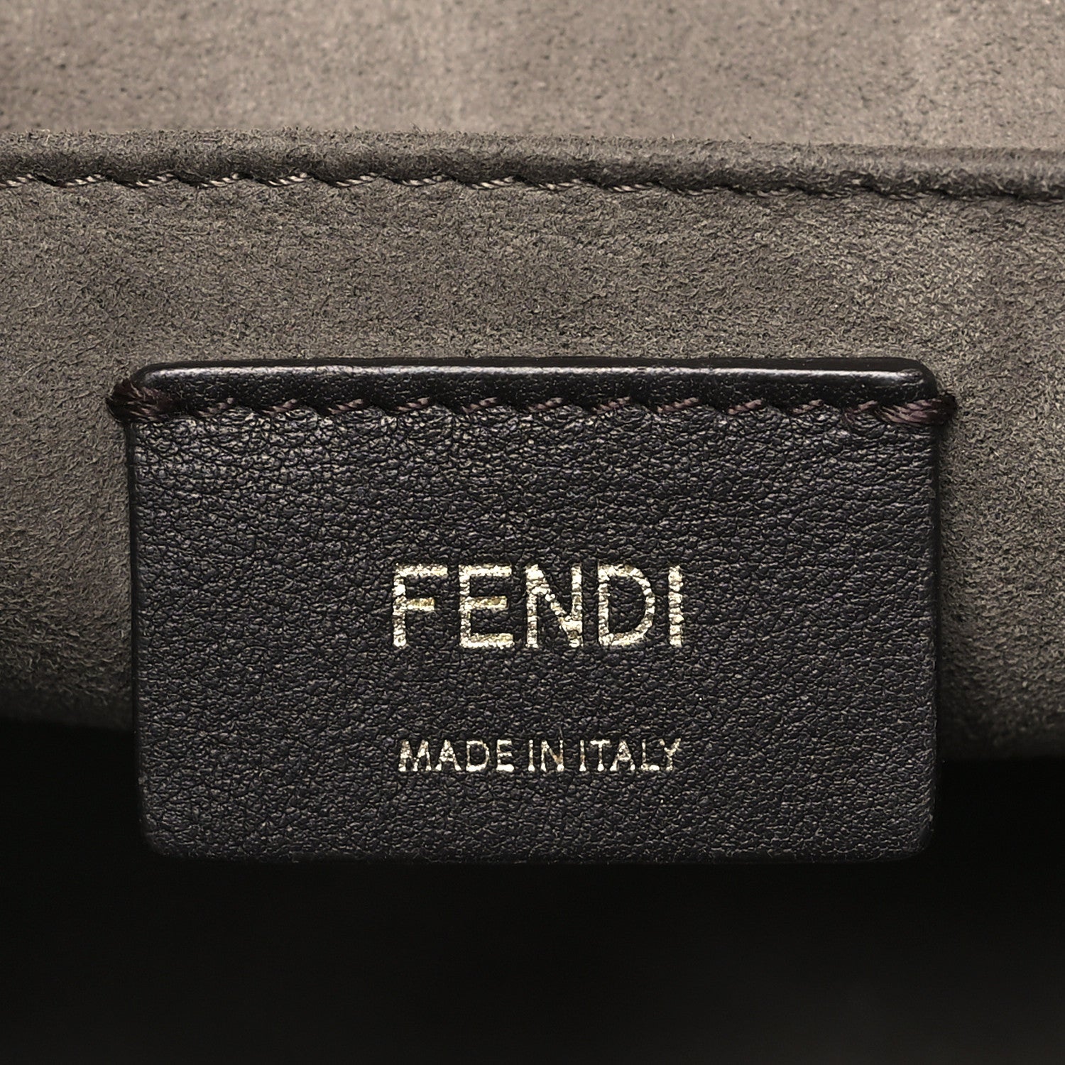 Fendi Vitello Century F is Fendi Bi-Color FF 1974 Embossed Kan I Shoulder Bag Maya Black 6 of 9