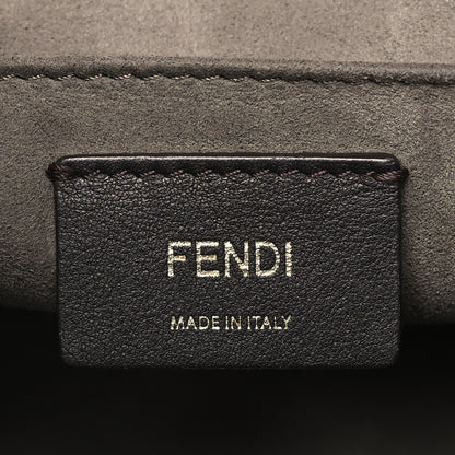 Fendi Vitello Century F is Fendi Bi-Color FF 1974 Embossed Kan I Shoulder Bag Maya Black 6 of 9