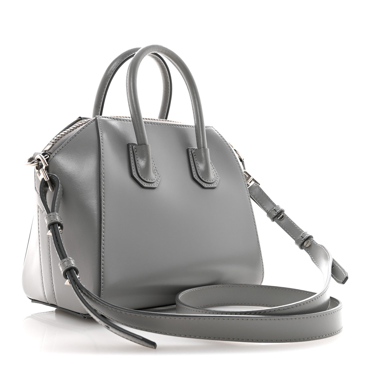 Givenchy Shiny Lord Calfskin Mini Antigona Pearl Grey 3 of 14