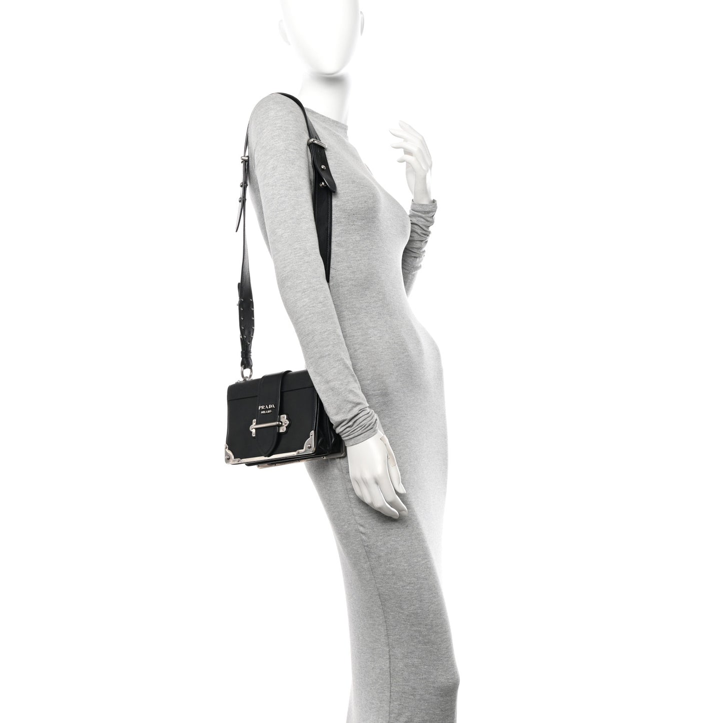 City Calf Saffiano Cahier Bag Black