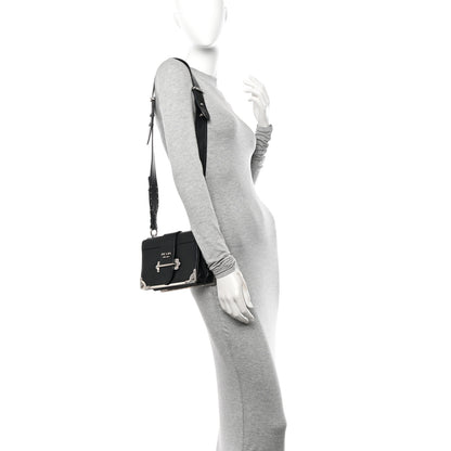 Prada City Calf Saffiano Cahier Bag Black 2 of 9