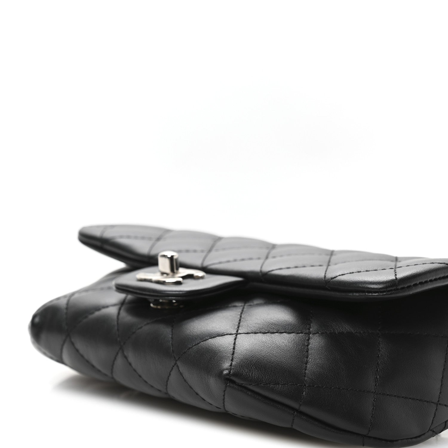 Chanel Calfskin Quilted CC Uniform Flap Belt Bag Black 11 of 12