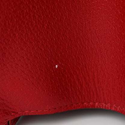 Gucci Calfskin Bamboo Web Medium Falena Moth Top Handle Bag Hibiscus Red 12 of 13