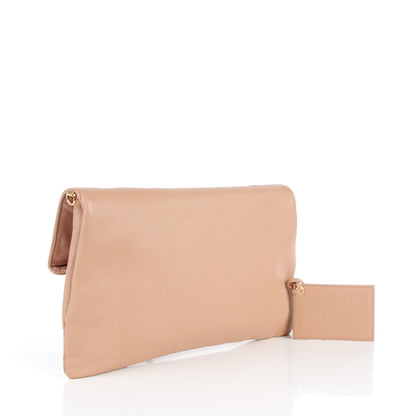 Balenciaga Chevre Gold Metallic Edge Hardware Envelope Clutch Rose Des Sables 3 of 7