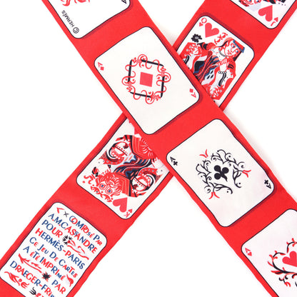 Hermes Silk Jeu de Cartes Twilly Rouge Black Ardoise 2 of 5