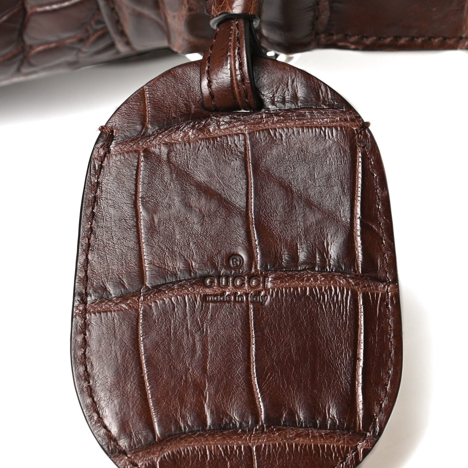 Gucci Crocodile Medium Messenger Bag Brown 8 of 16