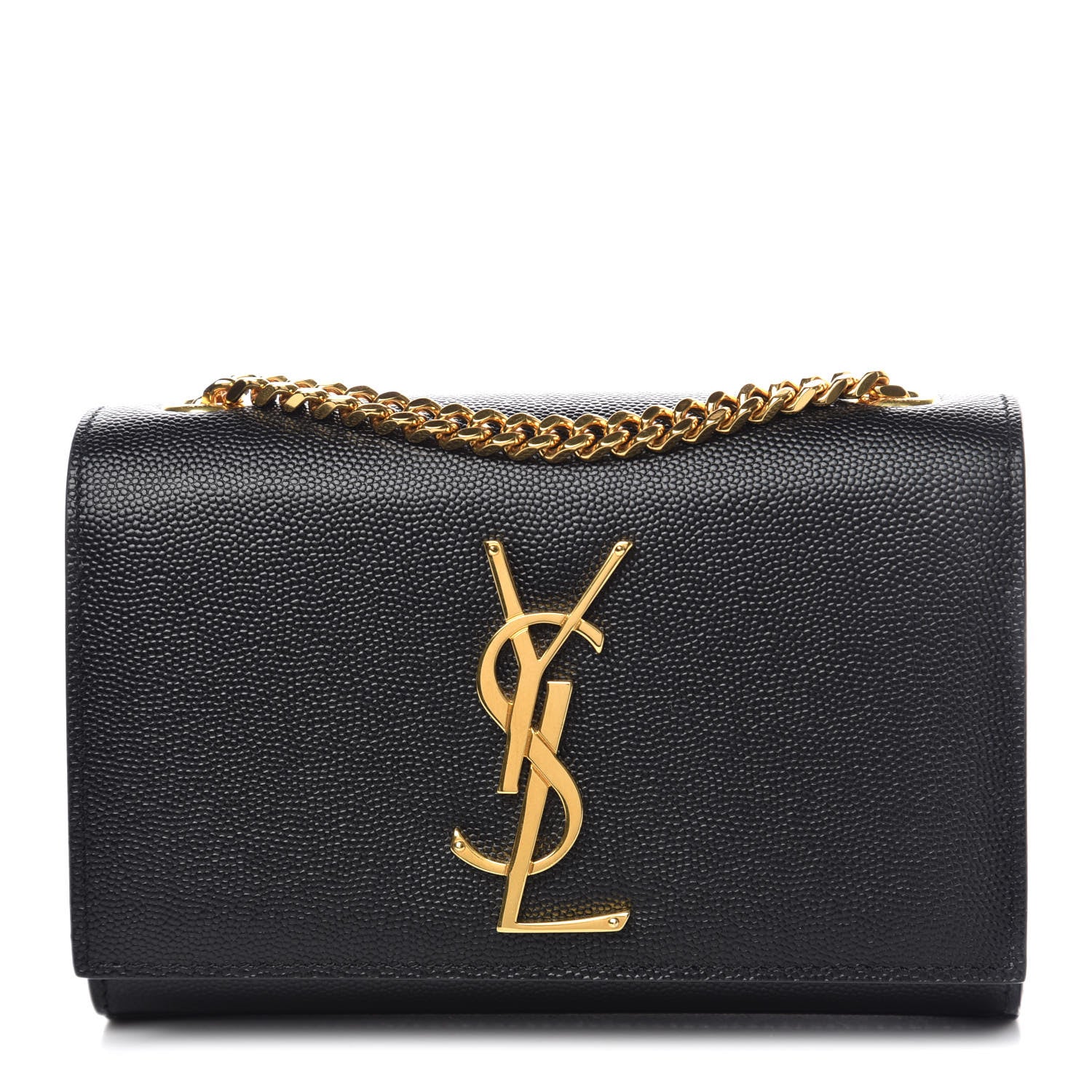 Saint Laurent Grain De Poudre Small Monogram Kate Satchel Black 1 of 8