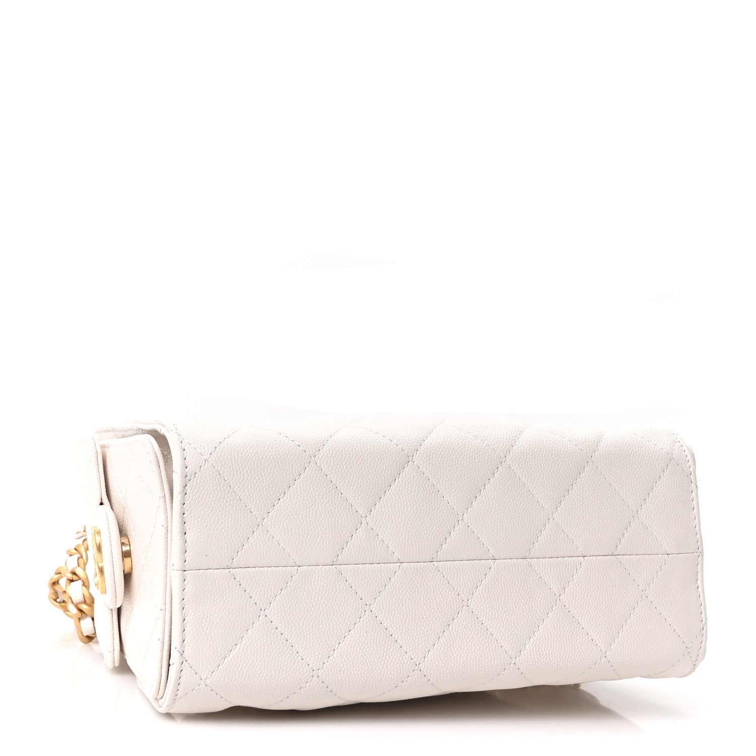 Chanel Caviar Quilted Mini Chanel 25 Handbag White White 4 of 11