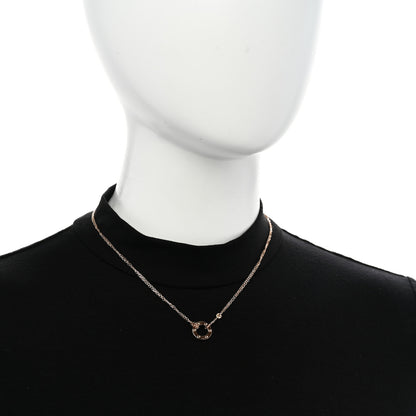 Cartier 18K Pink Gold 2 Diamond LOVE Necklace 2 of 5