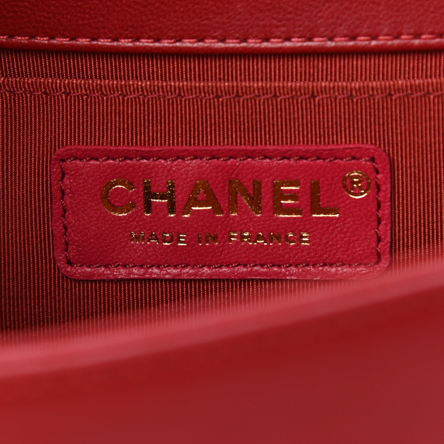 Lambskin Quilted Medium Boy Flap Red