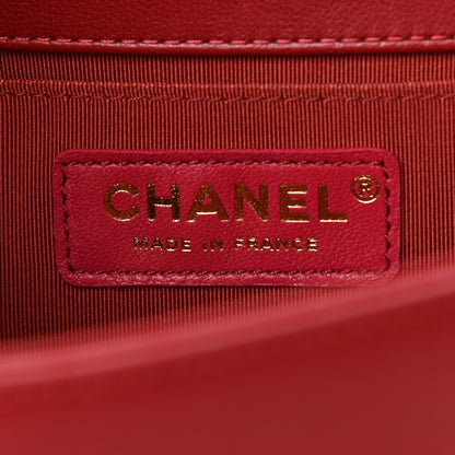 Chanel Lambskin Quilted Medium Boy Flap Red 6 of 11