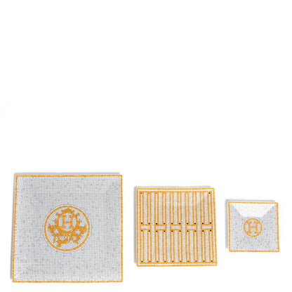 Hermes Porcelain Mosaique au 24 Square Plate Gift Box 1 of 11