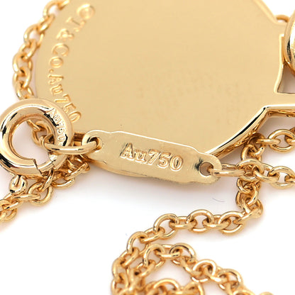 Tiffany 18K Yellow Gold Letter A Round Tag Pendant Necklace 6 of 7