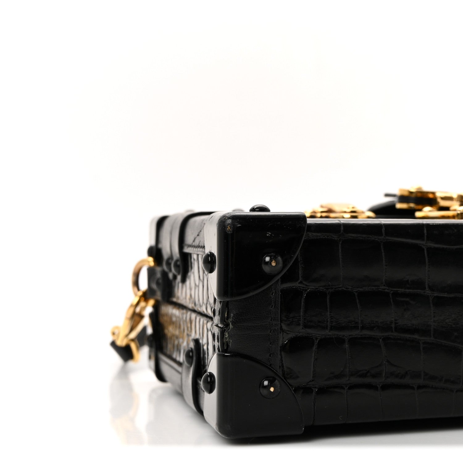 Louis Vuitton Crocodile Petite Malle Black 8 of 9
