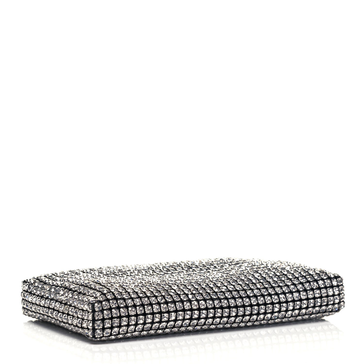 Alexander Wang Mesh Crystal Rhinestone Heiress Clutch Black Silver 4 of 7