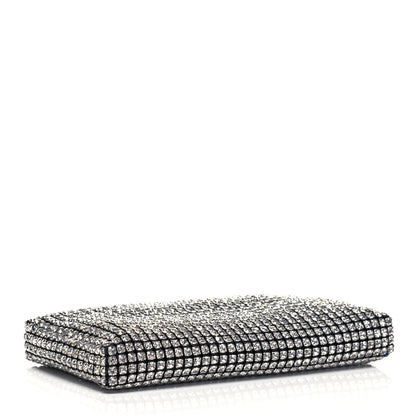 Alexander Wang Mesh Crystal Rhinestone Heiress Clutch Black Silver 4 of 7