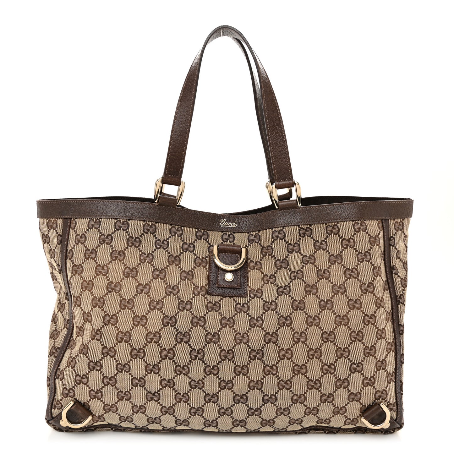 Monogram Large Abbey Tote Dark Brown