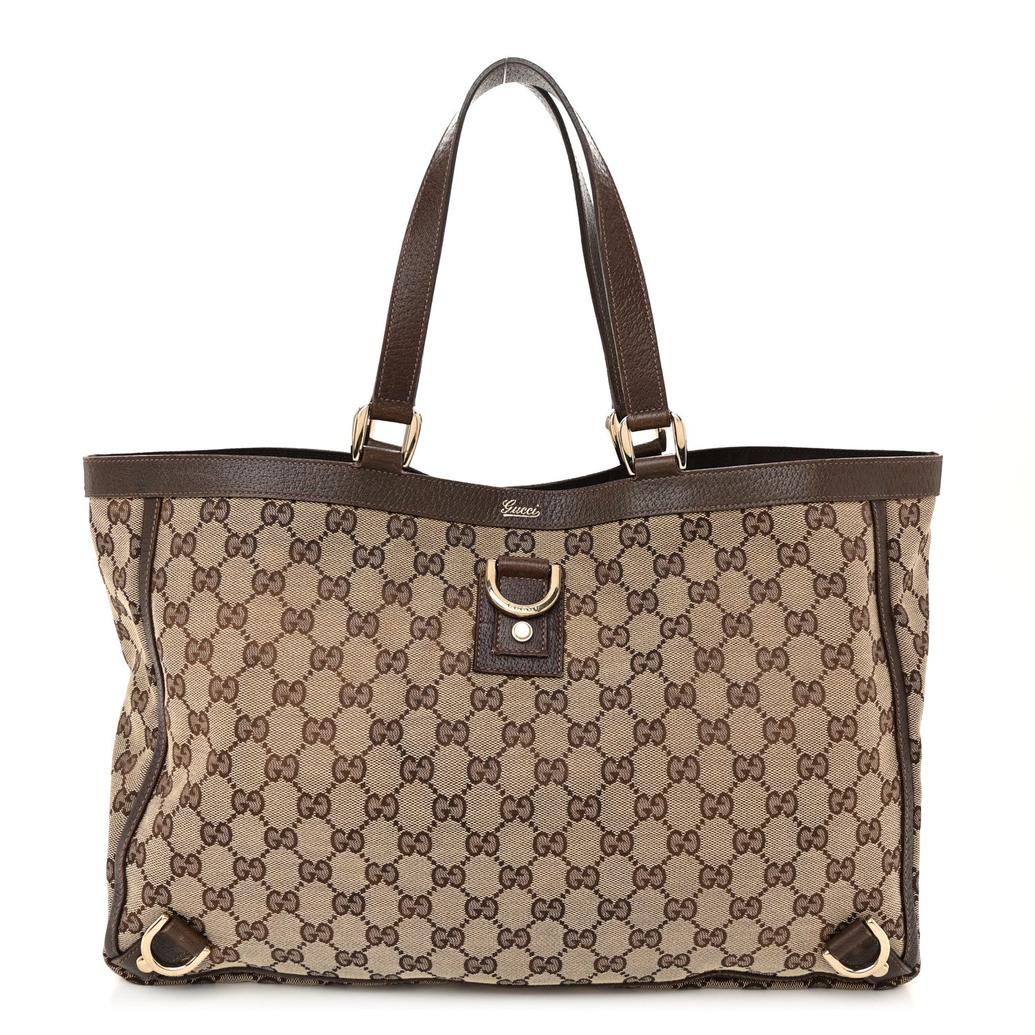 Gucci Monogram Large Abbey Tote Dark Brown 1 of 11