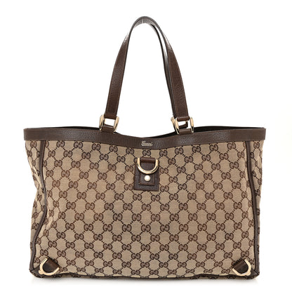 Gucci Monogram Large Abbey Tote Dark Brown 1 of 11