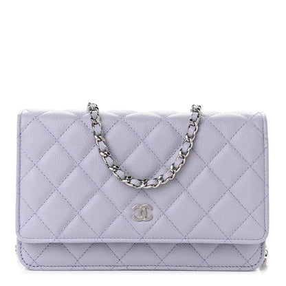 Chanel Caviar Quilted Wallet On Chain WOC Light Purple 1 of 10