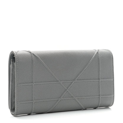 Christian Dior Grained Calfskin Diorama Croisiere Chain Wallet Gris 4 of 9