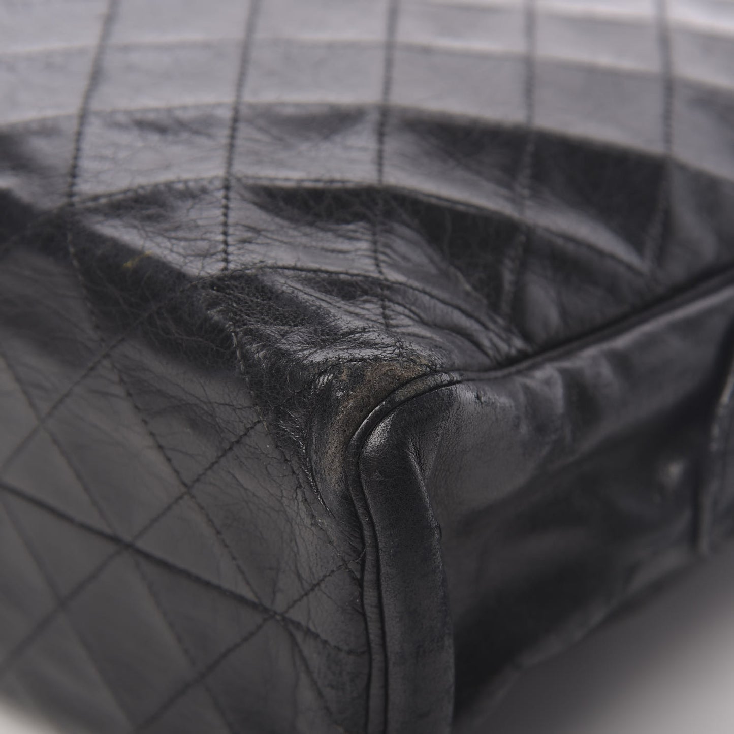 Lambskin Quilted Shoulder Bag Black
