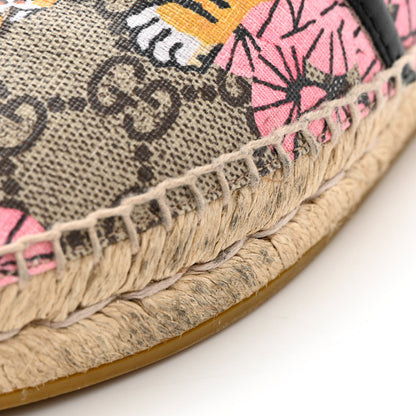 Gucci GG Supreme Monogram Bengal Espadrilles 36.5 Beige Crop Pink 11 of 17