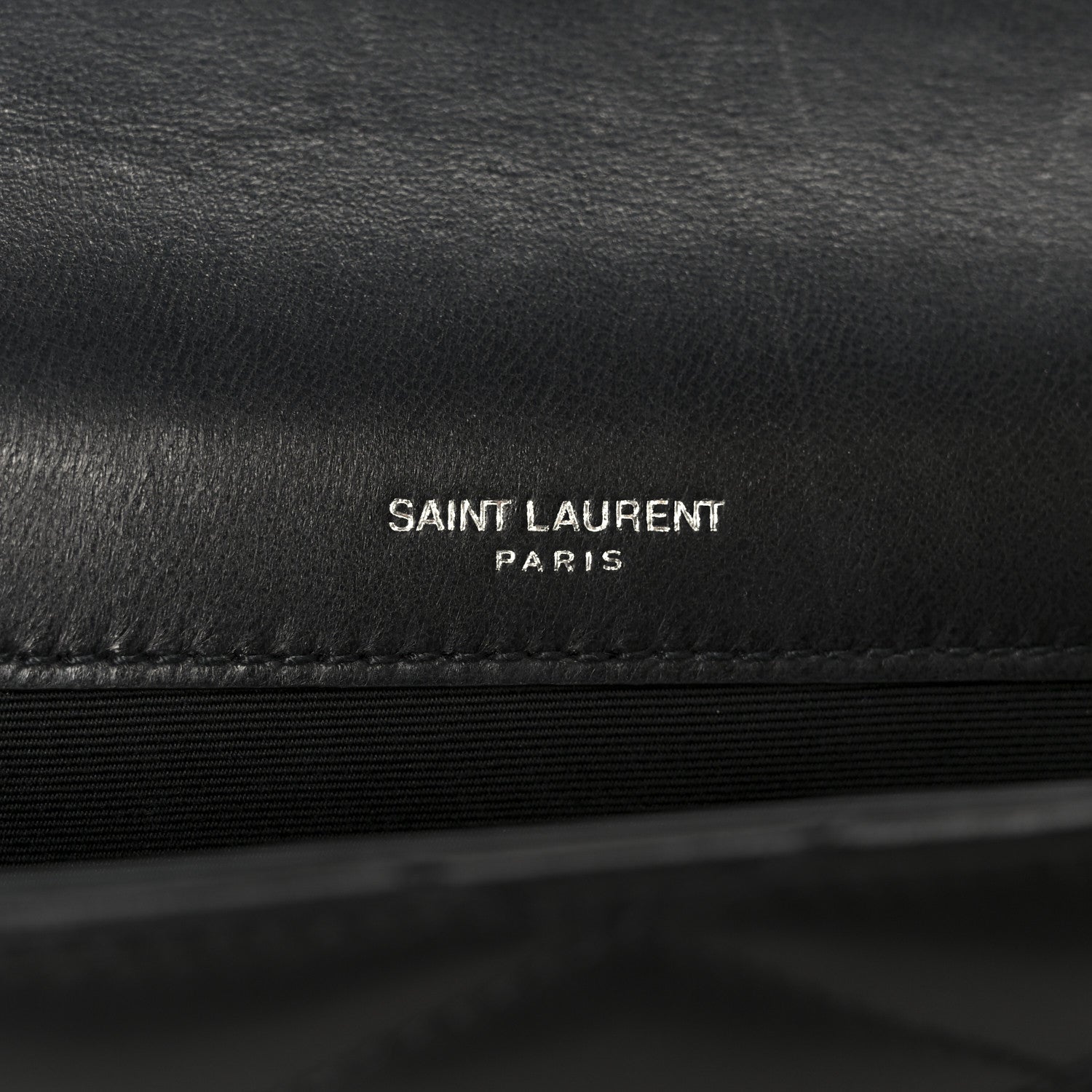 Saint Laurent Lambskin Quilted Kate Clutch Black 6 of 9