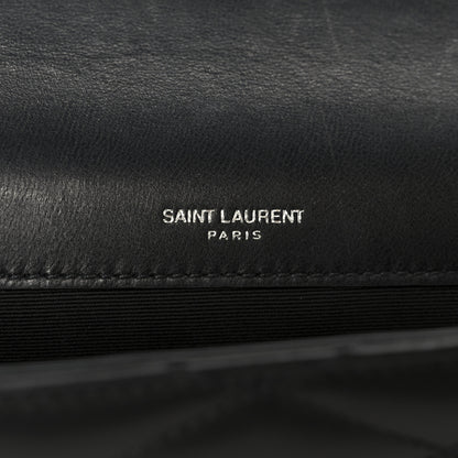 Saint Laurent Lambskin Quilted Kate Clutch Black 6 of 9