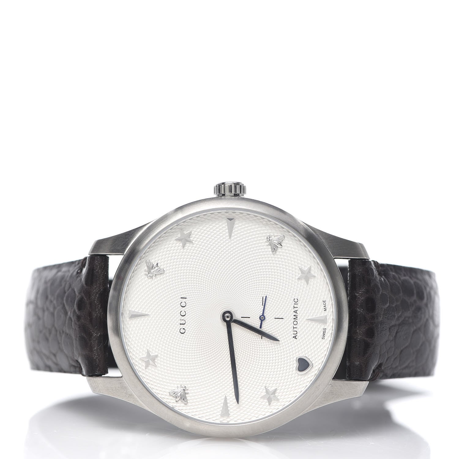 Gucci Stainless Steel Alligator 40mm G-Timeless Charm Automatic Watch 3 of 7