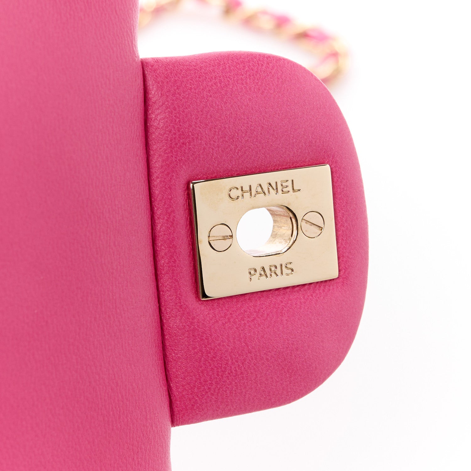 Chanel Lambskin Quilted Mini Rectangular Flap Fuchsia 7 of 13