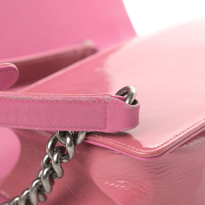 Chanel Patent Calfskin Quilted Medium Boy Flap Light Pink 18 of 18