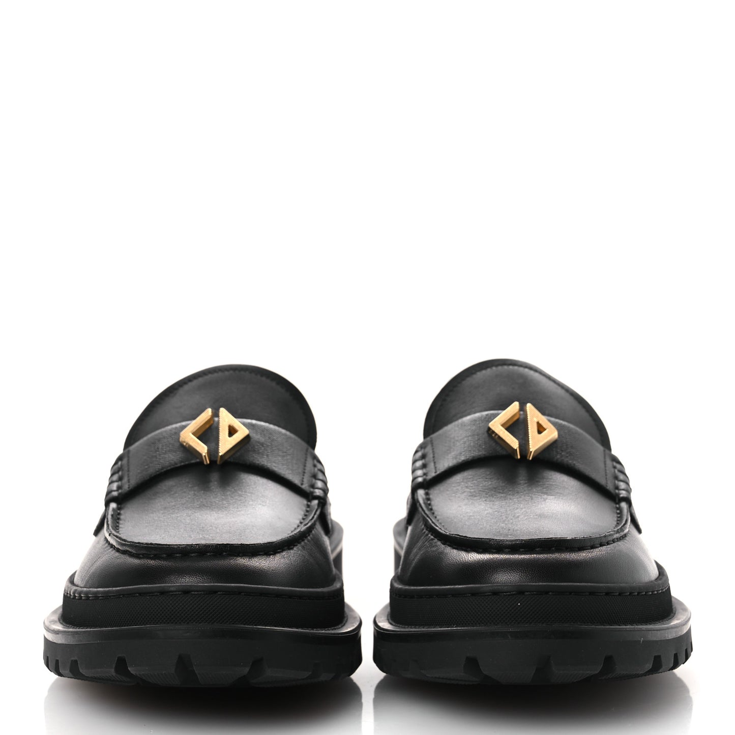 Calfskin CD Diamond Loafers 42 Black