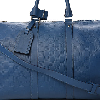 Louis Vuitton Damier Infini Keepall Bandouliere 45 Neptune 10 of 10