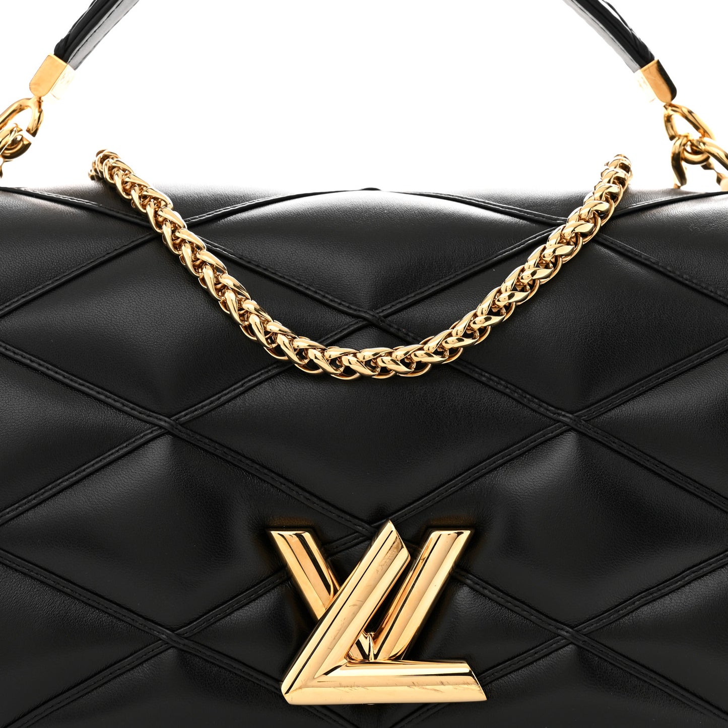 Lambskin Malletage Top Handle GO-14 GM Black