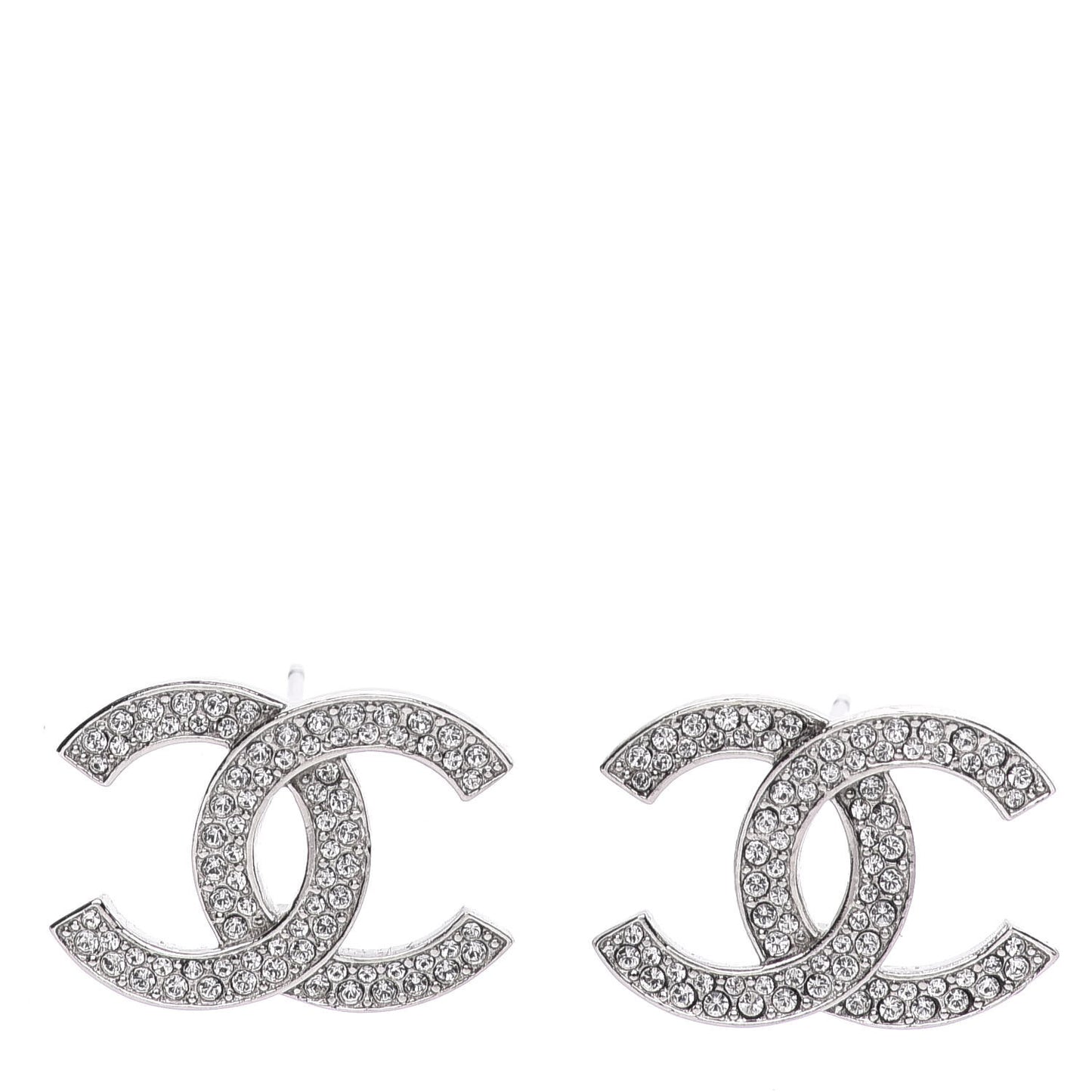 Crystal Palais Garnier CC Earrings Silver