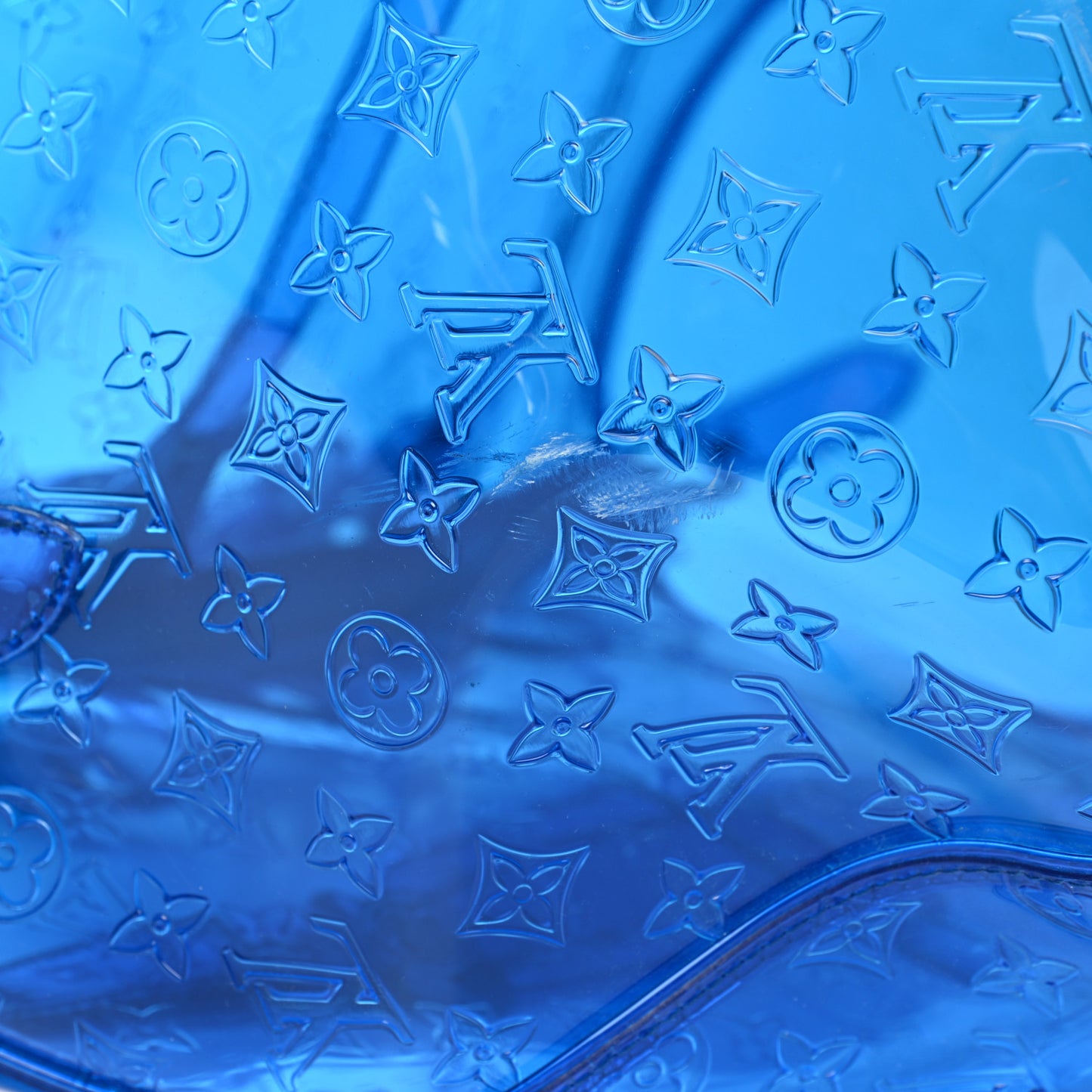 PVC Monogram Keepall Bandouliere 50 Blue